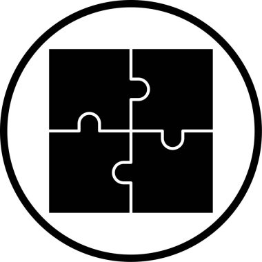 Bulmaca simgesi vektör çizimi