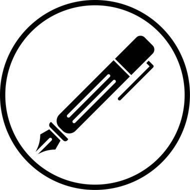 Kalem. Web simgesi basit illüstrasyon