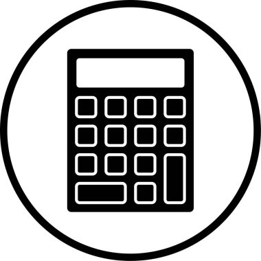 Hesap makinesi. Web simgesi basit illüstrasyon