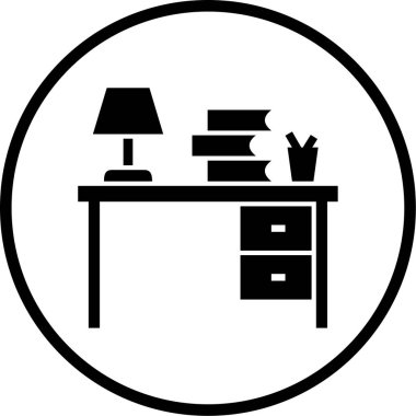 Masa. Web simgesi basit illüstrasyon