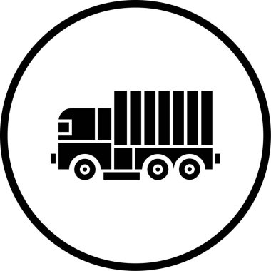 kamyon simgesi, vektör illüstrasyonu