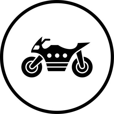 Motorsiklet. Web simgesi basit illüstrasyon