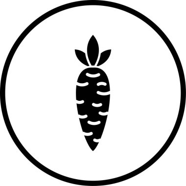 Sebze simgesinin vektör illüstrasyonu