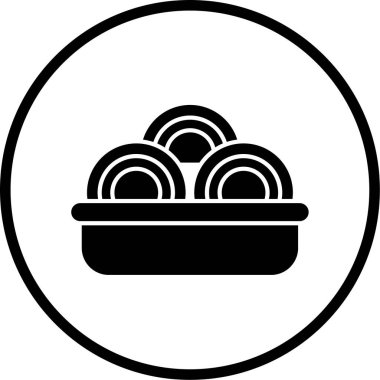 Yemek. Web simgesi basit illüstrasyon