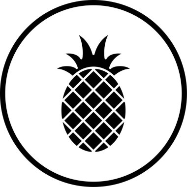 Ananas. Web simgesi basit illüstrasyon