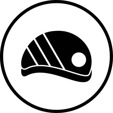 Miğfer. Web simgesi basit illüstrasyon