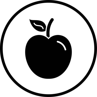 elma ikonu vektör illüstrasyonu