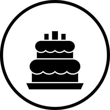 Kek. Web simgesi basit illüstrasyon