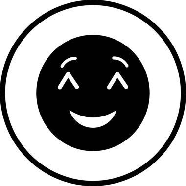 gülen yüz ifadesi vektör illüstrasyonu