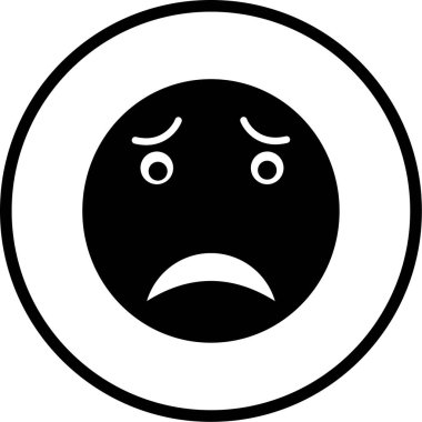 Üzgün surat. Web simgesi