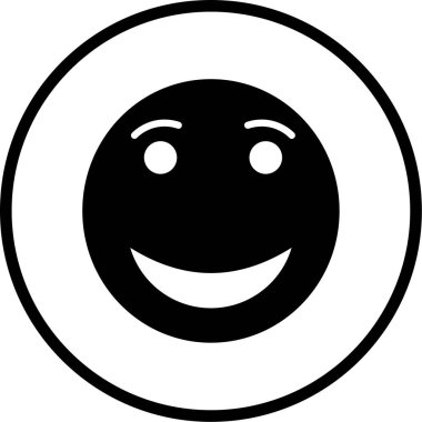 Gülümse. Web simgesi basit illüstrasyon