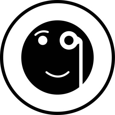 Mutlu bir yüzün vektör çizimi