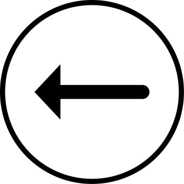 Projeniz için sol yön ok simgesi