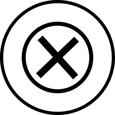 İptal et. Web simgesi basit illüstrasyon