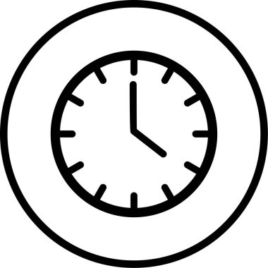 Saat. Web simgesi basit illüstrasyon