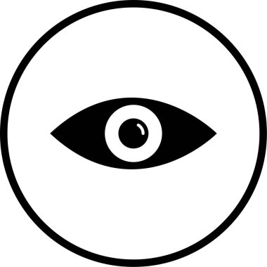 Göz. Web simgesi basit illüstrasyon