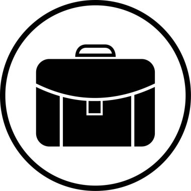 Evrak çantası simgesinin vektör illüstrasyonu