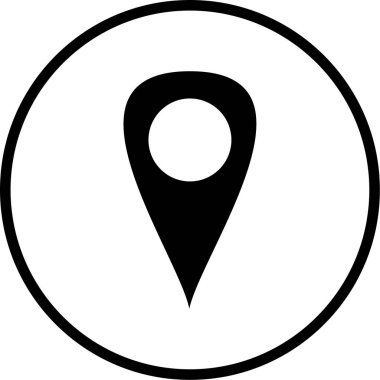 konum. Web simgesi basit illüstrasyon