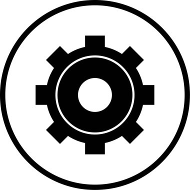 Ayarlar. Web simgesi basit illüstrasyon