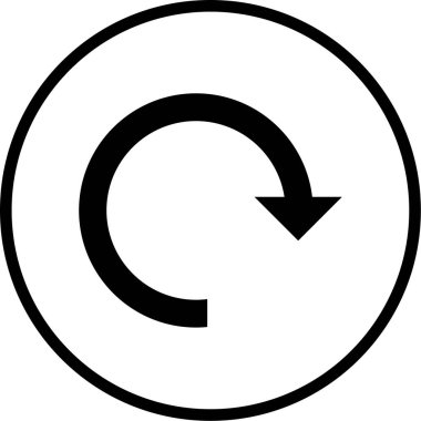 Yenile. Web simgesi basit illüstrasyon