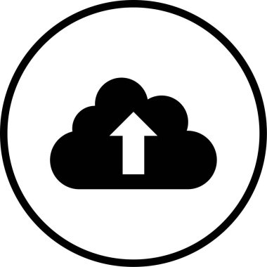 Bulut. Web simgesi basit illüstrasyon