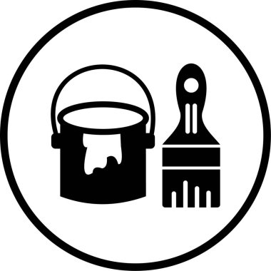 Boya kovası. Basit tasarım