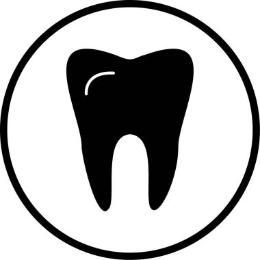 Diş simgesinin vektör illüstrasyonu