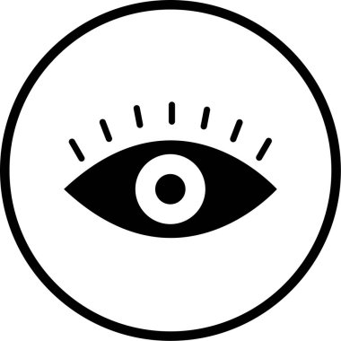 Göz. Web simgesi basit illüstrasyon