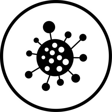 Virüs modern simgesinin vektör illüstrasyonu