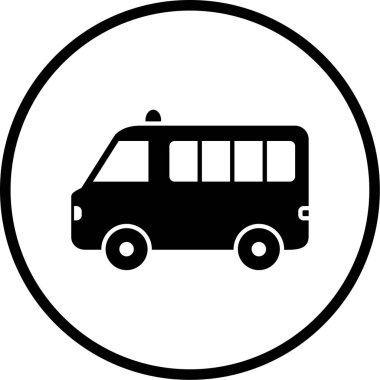 Otobüs. Web simgesi basit illüstrasyon