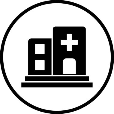 Hastane. Web simgesi basit tasarım