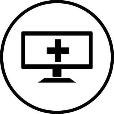 Hastane. Web simgesi basit illüstrasyon