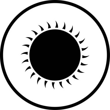 Güneş. Web simgesi basit illüstrasyon