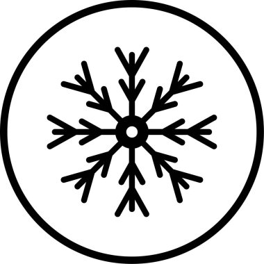 Kar tanesi. Web simgesi basit illüstrasyon