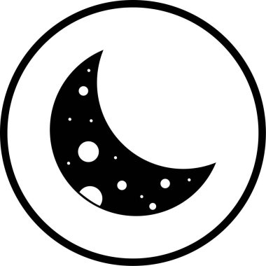 Ay. Web simgesi basit illüstrasyon