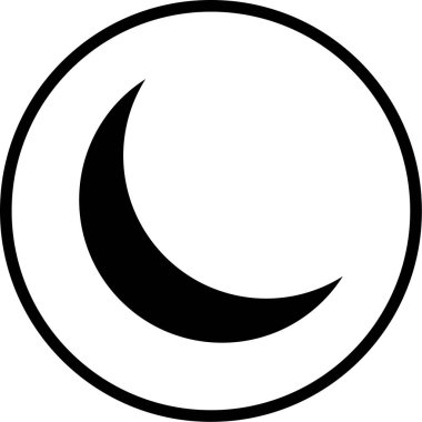 Ay. Web simgesi basit illüstrasyon