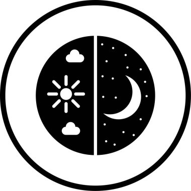 Ay. Web simgesi basit illüstrasyon