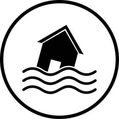 Bir ev simgesinin vektör illüstrasyonu