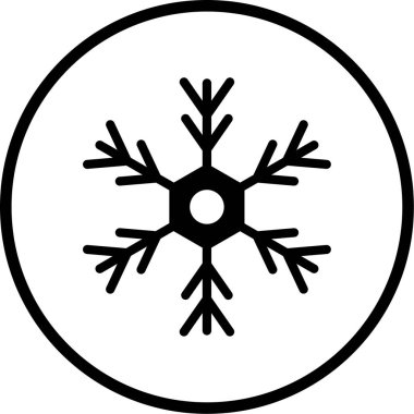 Kar tanesi. Web simgesi basit illüstrasyon