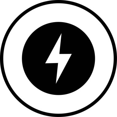 Şimşek simgesinin vektör illüstrasyonu