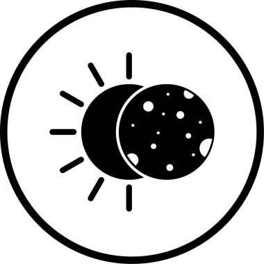 Ay. Web simgesi basit illüstrasyon