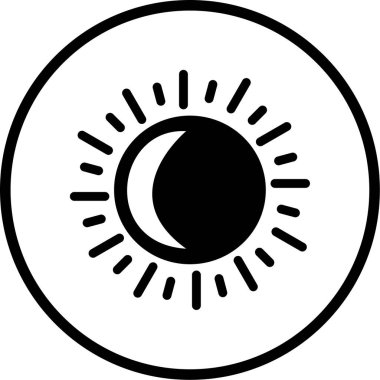 Güneş. Web simgesi basit illüstrasyon