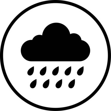 Yağmur. Web simgesi basit illüstrasyon