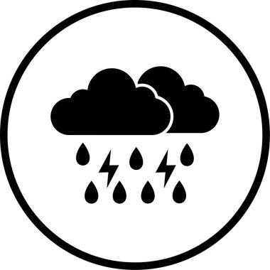 Yağmur. Web simgesi basit illüstrasyon