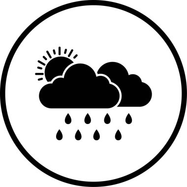 Hava durumu. Web simgesi basit illüstrasyon