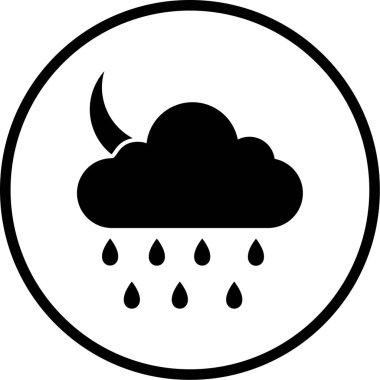 Yağmur. Web simgesi basit illüstrasyon