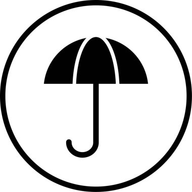 Şemsiye. Web simgesi basit illüstrasyon