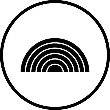 Dairesel bir simgenin vektör illüstrasyonu