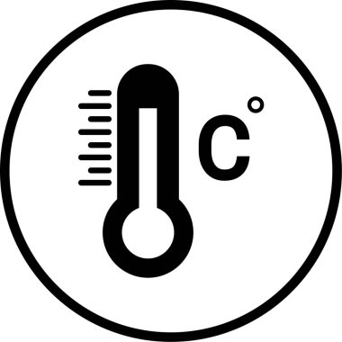 Termometre. Web simgesi basit tasarım