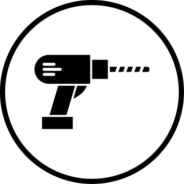 Bir matkap simgesinin vektör illüstrasyonu